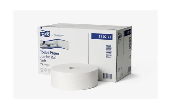 265126 Tork 110273 Toalettpapir TORK Premium 2L T1 360m (6) Tork jumbosystem toalettpapir
